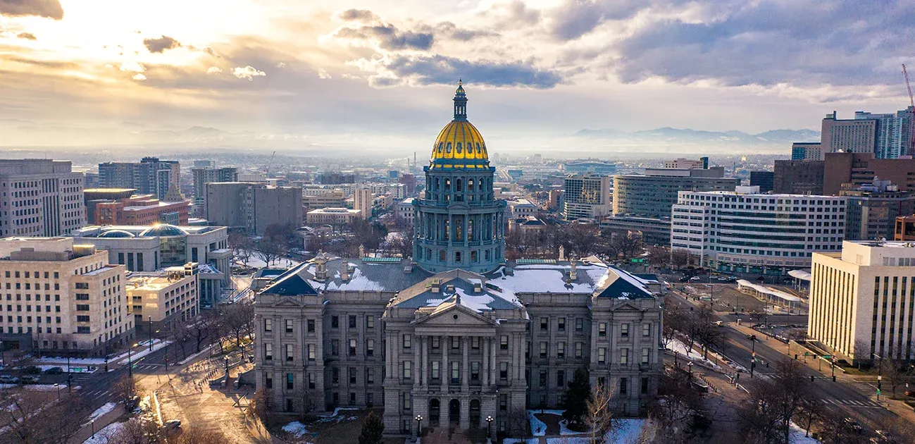 The Colorado State Capitol building where CREA advocates for rural electric cooperatives.